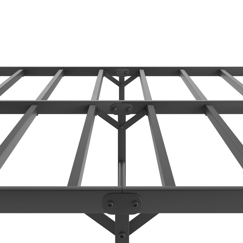 Metal Platform Bed Frame King, With A Dependable Foundation And An Elegant Look King No Box Spring, Black, Featuring Contemporary Design