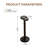 Solid Wood Bean-Shaped End Table,Pedestal Drink Table, Tall Plant Stand-118690962-118690961