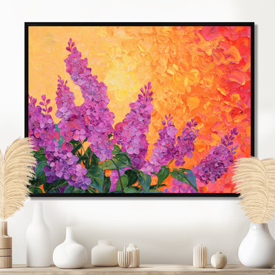 Sunset Purple Lilac In The Botanical Gardens VII - Lilacs Wall Art Print