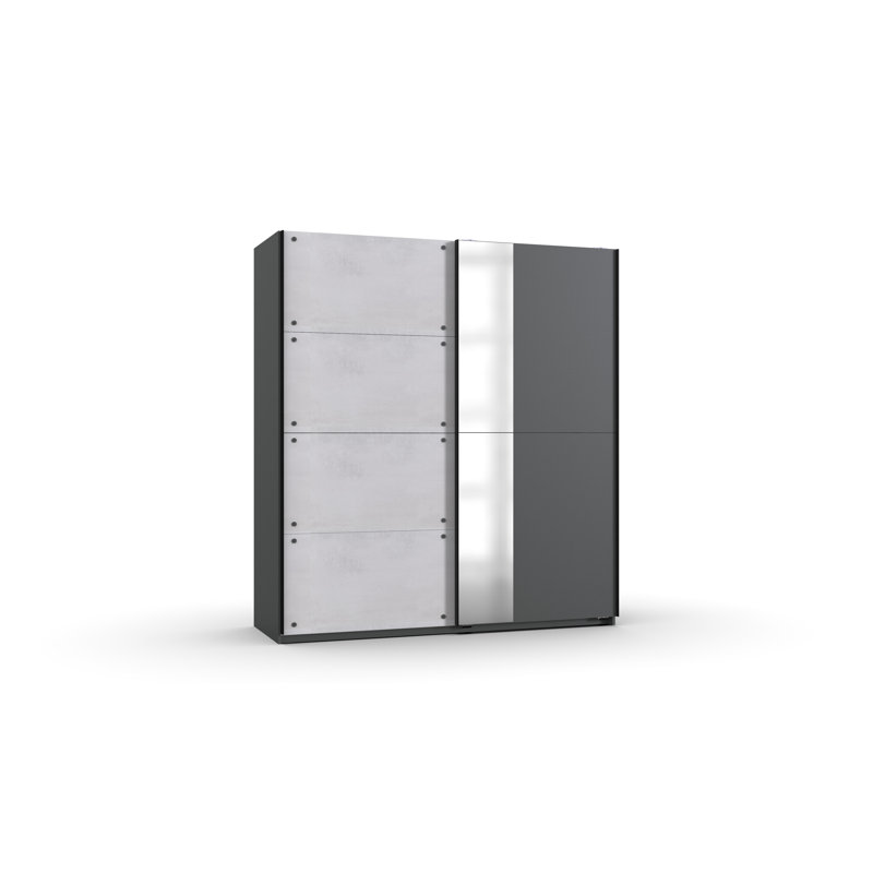 Aneesia 2 Door Manufactured Wood Wardrobe, 179cm H x 135cm W x 65cm D