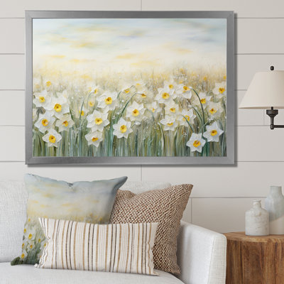 «Daffodils Tranquility Floral Field III», reproduction sur toile