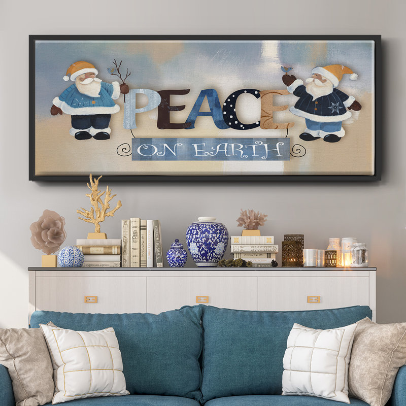 Santa Peace- Framed Canvas, 24" H x 60" W