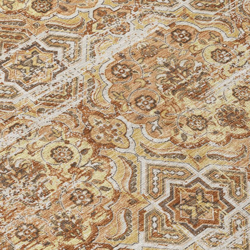 Machine Washable Indoor/Outdoor Chantille ACN2706 Global Rug, 5' x 7'6", Copper