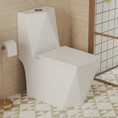 Toilette carrée une pièce à double chasse 1,1 / 1,6 GPU Brusque