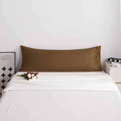Egyptian-Quality Cotton Body Pillow Cover, 500 Thread Count Cotton Sateen Body Pillowcase with Envelope Closure, 20x54 Inches - NTBAY