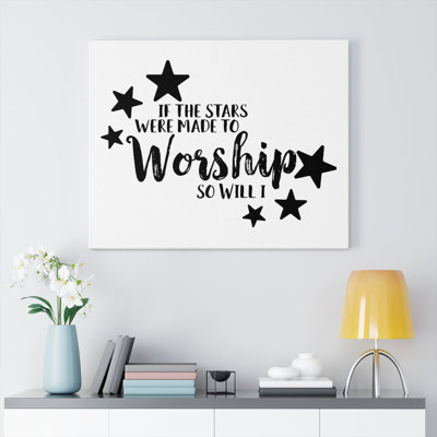 If The Stars Were Made To Worship So Will I Christian Wall Art Print Ready to Hang -  Express Your Love Gifts, 3316279135