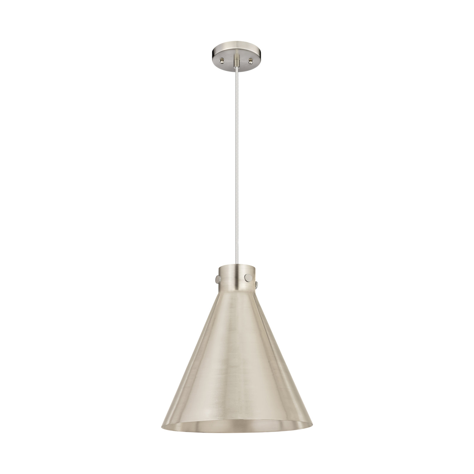 Coterie Dimmable 1 - Light Pendant, 17.75" H x 16" W x 16" D, Satin Nickel