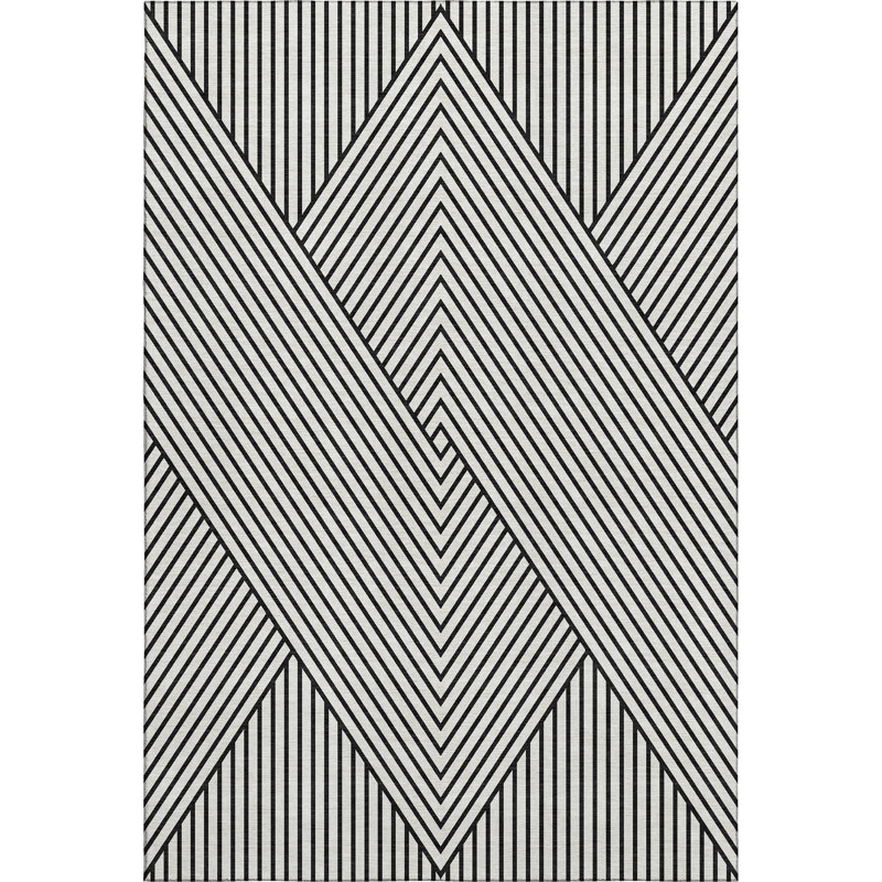Premium Machine Washable Prisco White Rug, Rectangle 10' x 14'