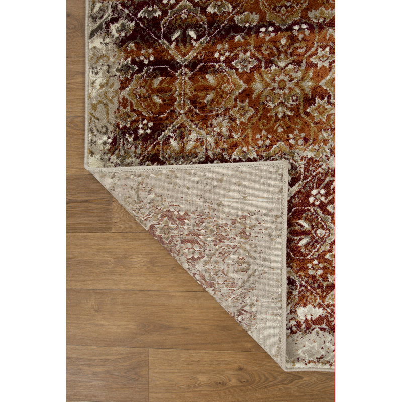 Tapis oriental rouille 3 'x 5' Dhurrie