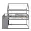Twin Over Twin House Bunk Bed With Shelves And Drawers-733024511