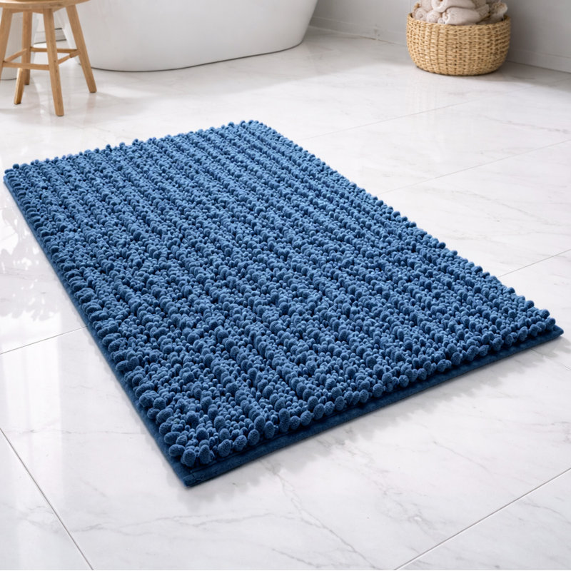 Tapis de salle de bain 30 po x 20 po, Bleu