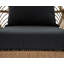 Chaise longue intérieure / extérieure en rotin polyéthylène (PE) toutes saisons, chaise de patio avec coussins et accoudoirs, parfaite pour la terrasse, le porche ou le jardin-119420573