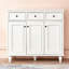 Banc de rangement blanc en bois manufacturé