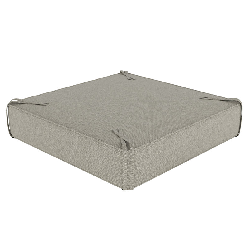 Sunbrella® Outdoor Ottoman Cushion, Spectrum Dove Sunbrella® Plainweave