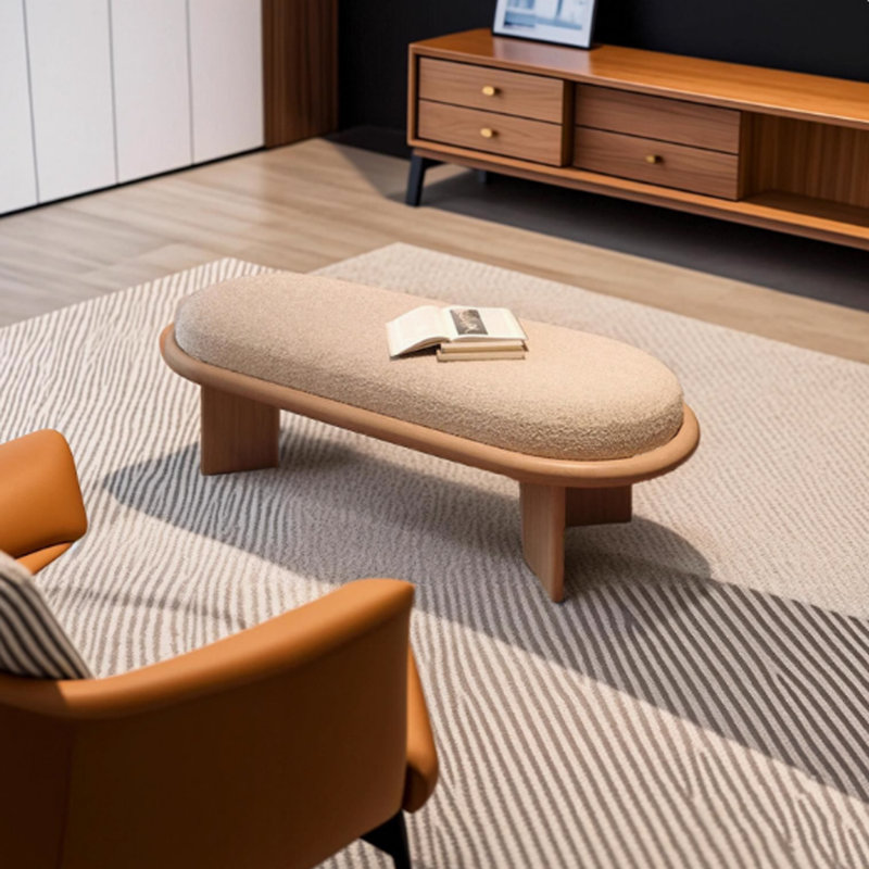 Banc de cireur à chaussures crème