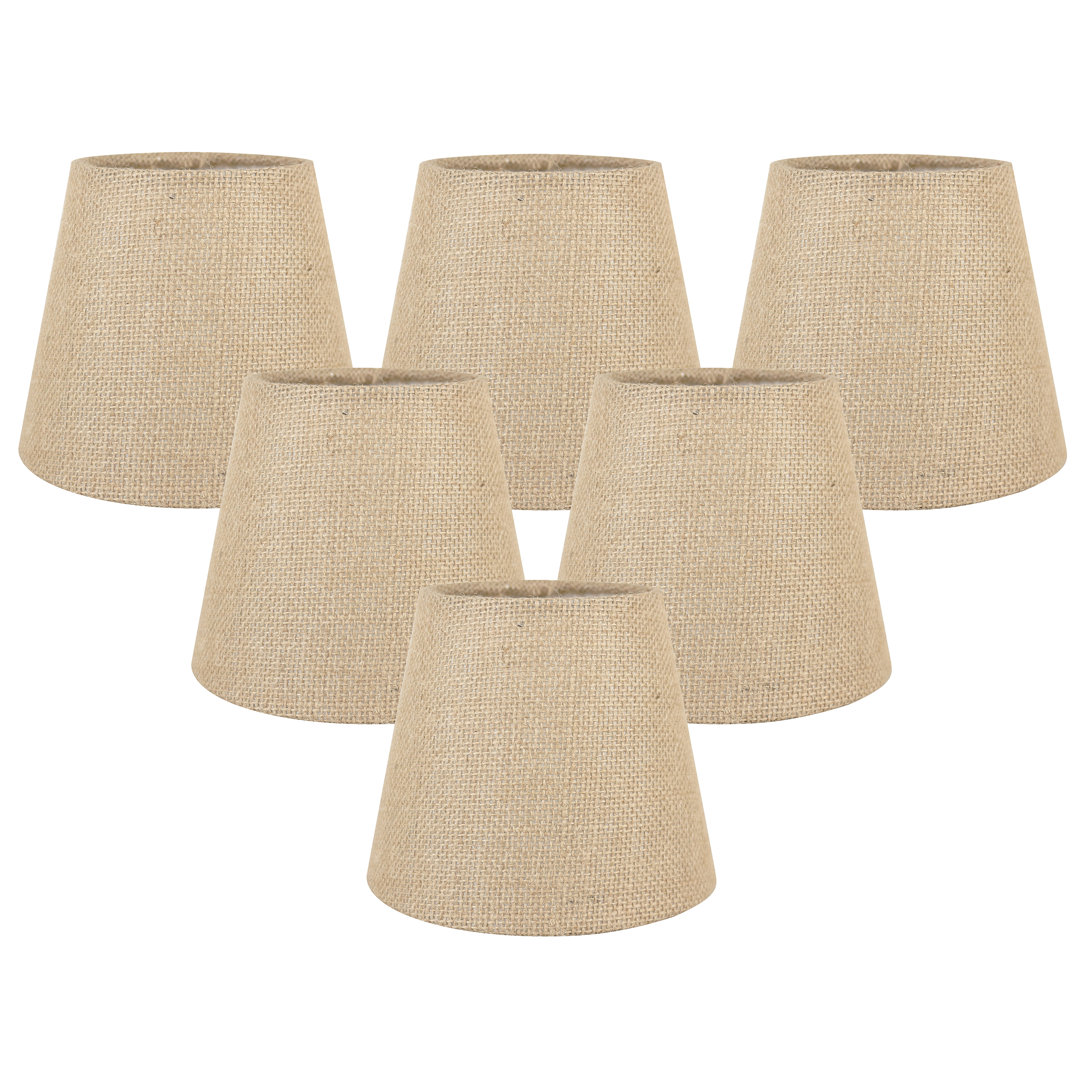 Burlap Empire Lamp Shade (Set of 6) Bayou Breeze 