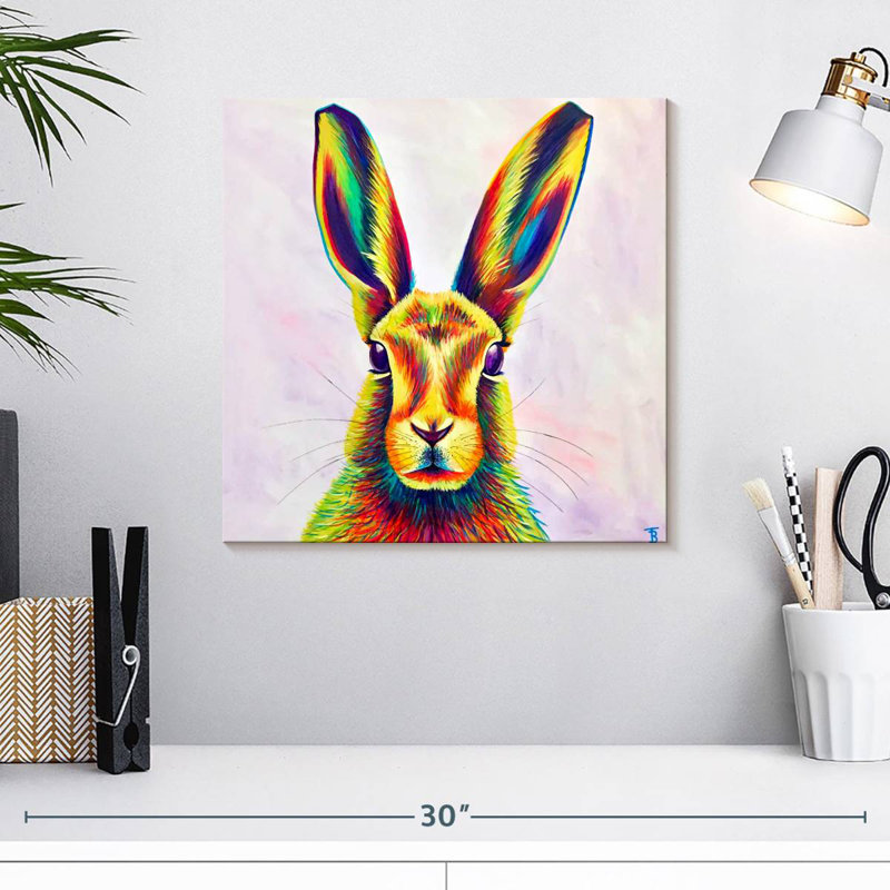 Crowle Rainbow Hare, 16" H x 16" W