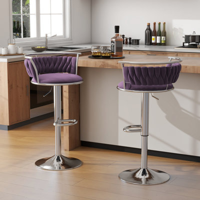 Tabouret de bar pivotant avec dossier Ginko