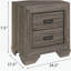 Table de chevet 2 tiroirs gris vieilli