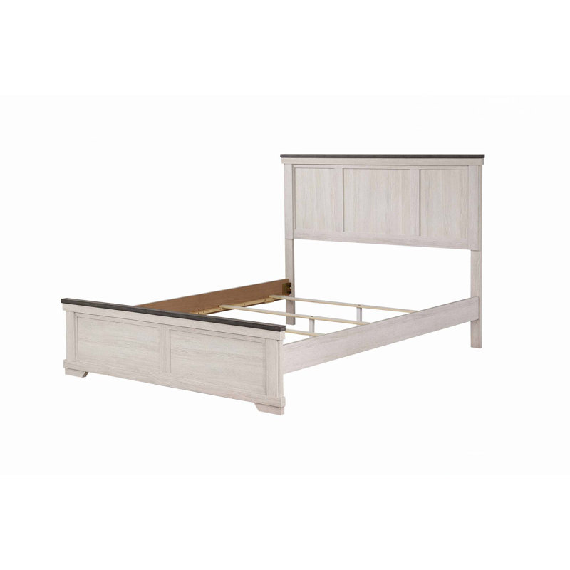 Mobilier de chambre à coucher en bois grand lit à panneau Farmhouse