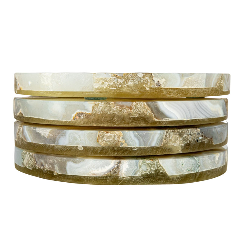 Sous-verres ronds en agate