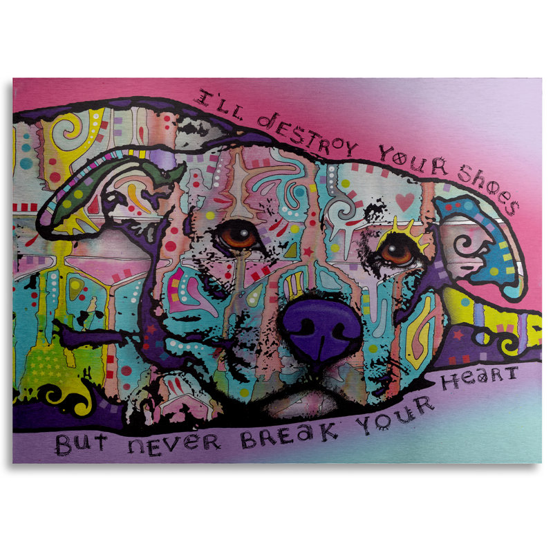 « never break your cardiaque », impression, H 16 po x l 22 po x P 1 po, Aucun mat, Sans cadre