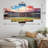 Abstract Baseball Stadium III - Architecture Canvas Wall Art - 5 Panels