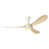 White and Brushed Brass with Natural Blades