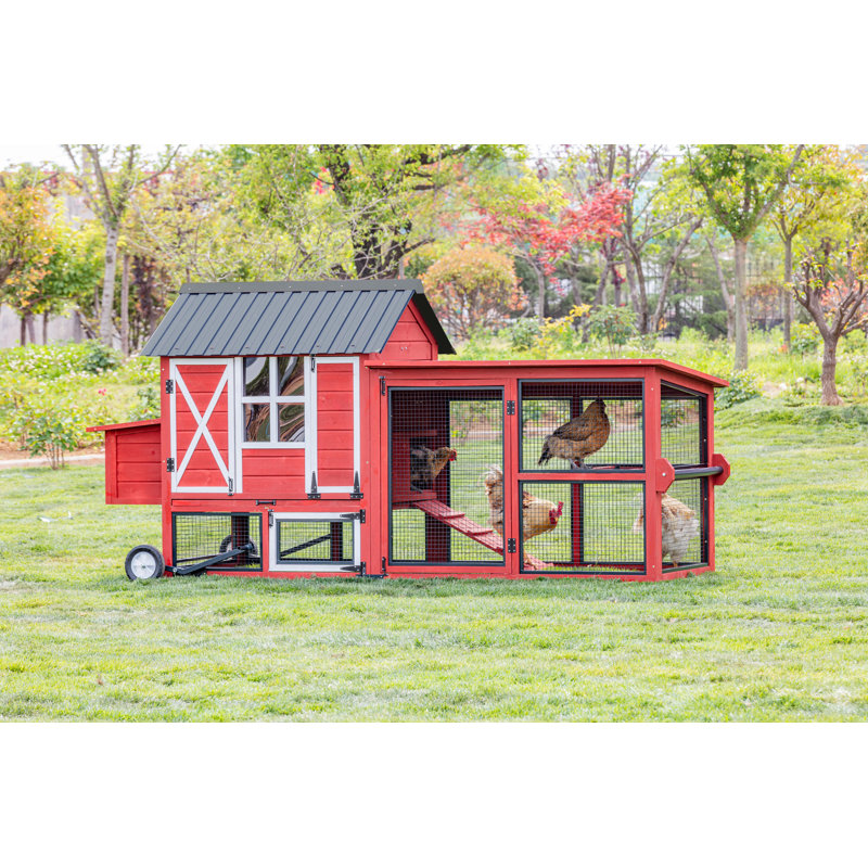 Barn Chicken Coop with Wheels