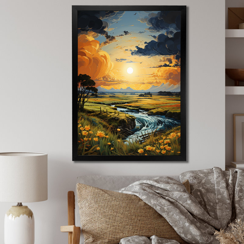 Prairies Whispers Patchwork " Prairies Whispers Patchwork ", Black Picture Frame, 20" H x 12" W x 1" D