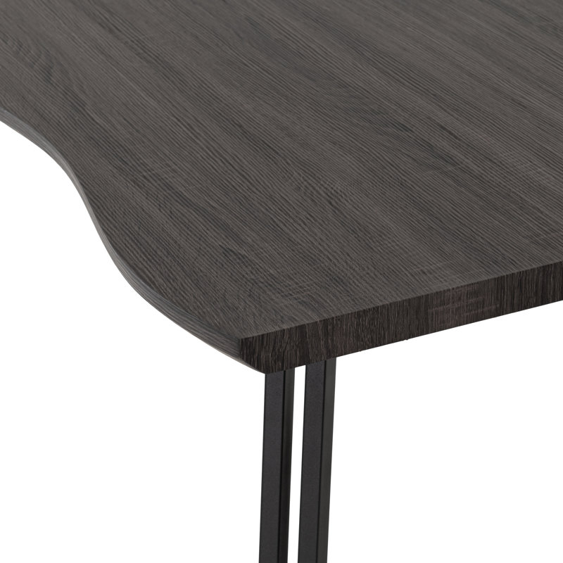 Douros 4 - Person Dining Set, Black Wood Grain, Grey