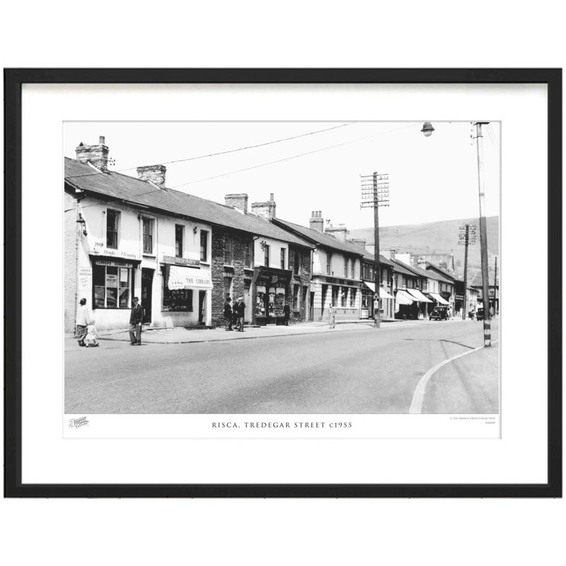 Risca, Tredegar Street C1955 - Single Picture Frame Print, 28cm H x 36cm W x 2.3cm D