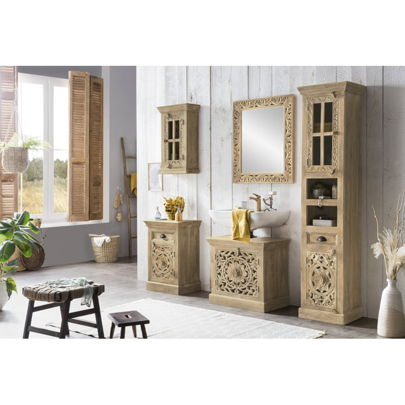 Hoye Solid Wood Linen Cabinet