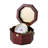 Weather And Maritime Traditional Analogue Mahogany Quartz Movement / Crystal Tabletop Clock with Alarm in Rosewood Hall