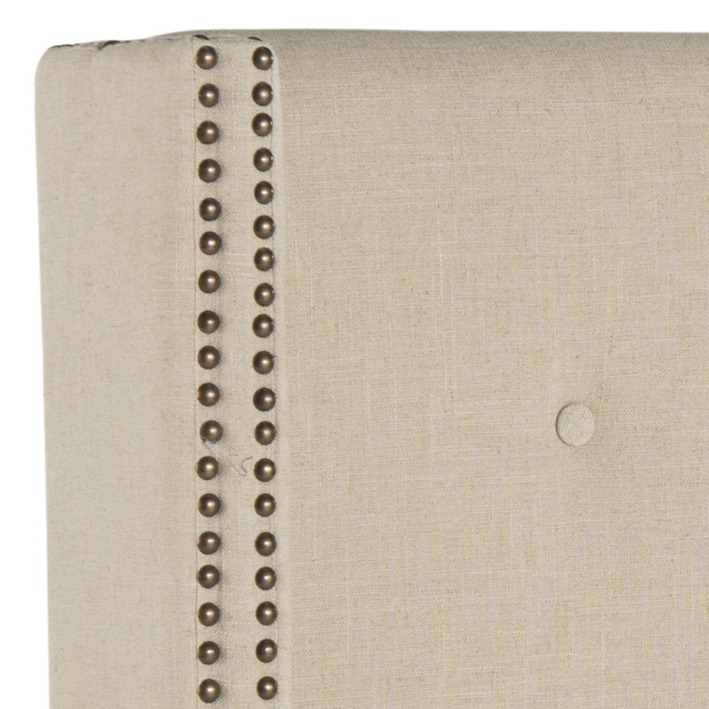 Burch Upholstered Headboard, Full, Linen Hemp