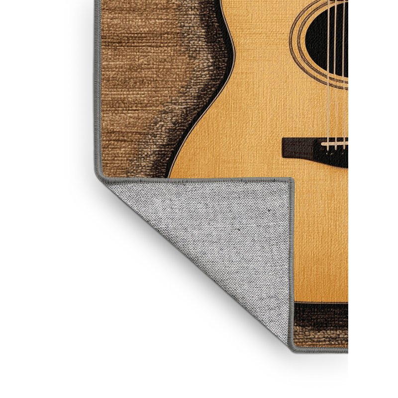  Tapis lavable pour guitare acoustique, Rectangulaire 3 pi x 5 pi