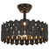 Katia 17.7" Modern Black Ceiling Fan With Light, Reverse 6 Speeds Dimmable and Remote Included