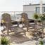Élégant fauteuil d'extérieur pliant, ensemble de 2 chaises Adirondack, fauteuil d'extérieur