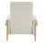 Michelle Upholstered Mannul Recliner with Solid Wood Legs and Padded Armrests-123845503