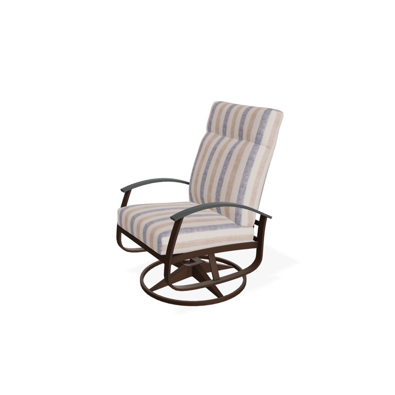 Chaise berçante pivotante réglable avec coussins Askar, Mango, Graphite classique P30, Kona texturé