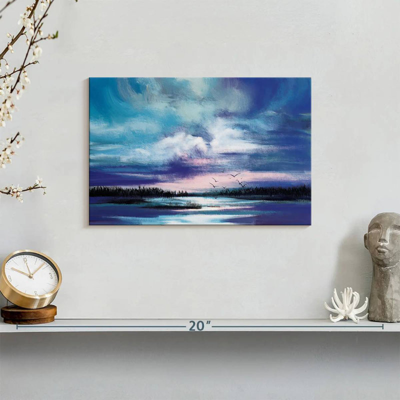 Avery Blue Hour Abstract, 8" H x 12" W