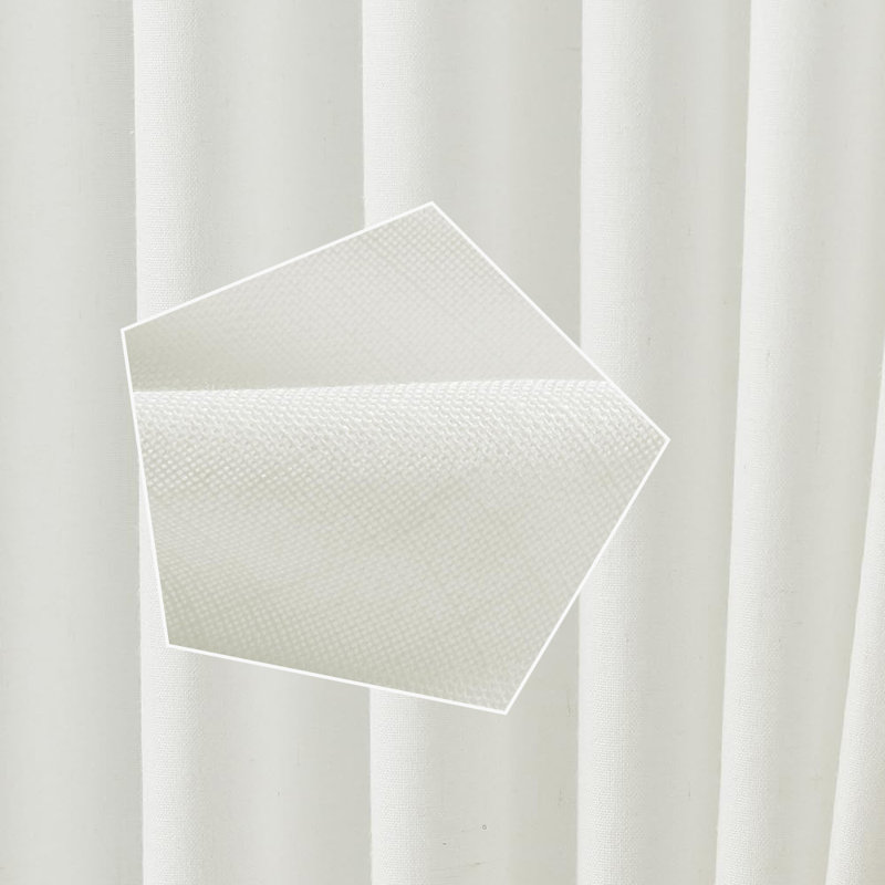 Pinch Pleat Linen Curtains 2 Panels Set, 40" W x 84" L