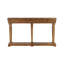 Rectangular Oak Console Table With Legs And Functional Shelf For Hallway Display