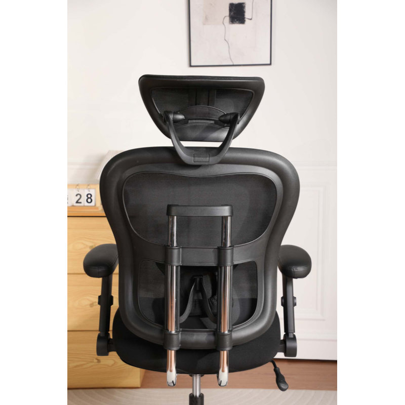 Chaise de bureau 500LBS grande et haute en filet respirant, chaise de jeu avec hauteur de dossier réglable et angle d'appui-tête et siège lombaire adaptatif, chaise de bureau d'ordinateur de direction avec accoudoirs relevables en 2 dimensions