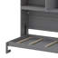 Lit escamotable simple avec bibliothèque de rangement et tablettes, lumière DEL et stations de charge-499928855