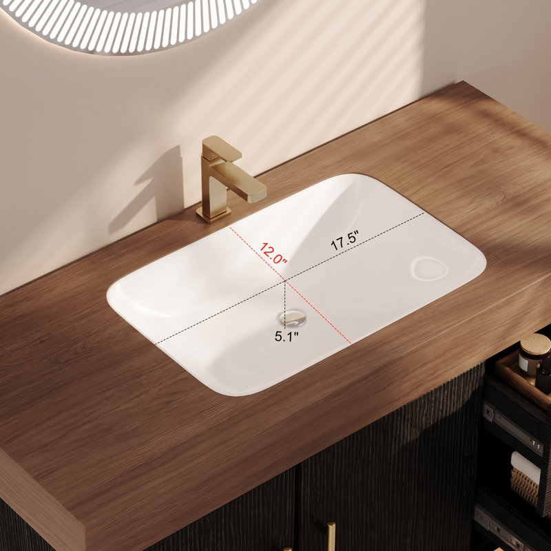 Meuble-lavabo simple autoportant noir de 91 cm (36 po) avec lavabo en céramique, comptoir en pierre frittée brun chaud et tablette ouverte