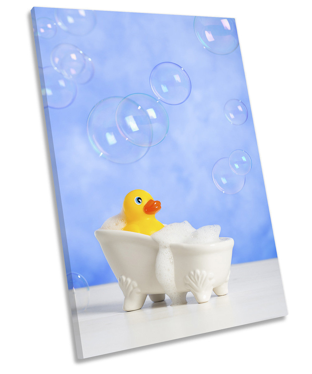 Harriet Bee Rubber Duck Bathroom Bubble Picture CANVAS WALL ART ...