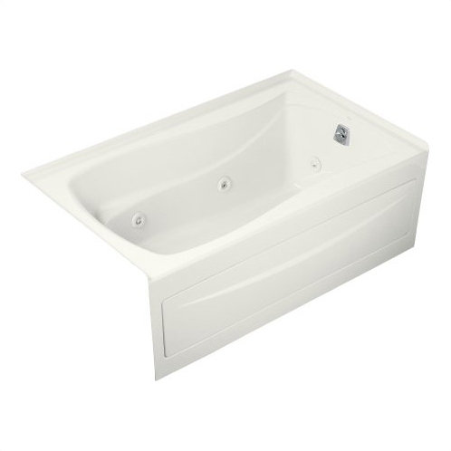 Mariposa® 60" x 36" Alcove/Tile in Whirlpool Acrylic Bathtub, Biscuit, Right