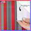 Rideaux de douche à rayures verticales rouge et gris très longs-1217442177