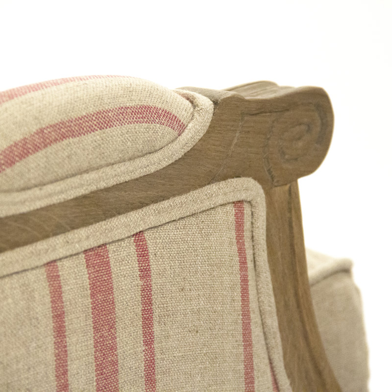 Bodil 70'' Upholstered Loveseat, Red Stripe